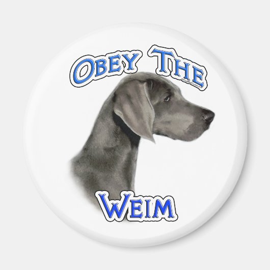 Weimaranerに従う – マグネット (正面)