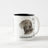 Weimaranerのお母さんのマグ ツートーンマグカップ (正面右)