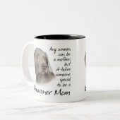 Weimaranerのお母さんのマグ ツートーンマグカップ (正面左)