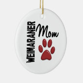 Weimaranerのお母さんの足のプリント2 セラミックオーナメント (右)