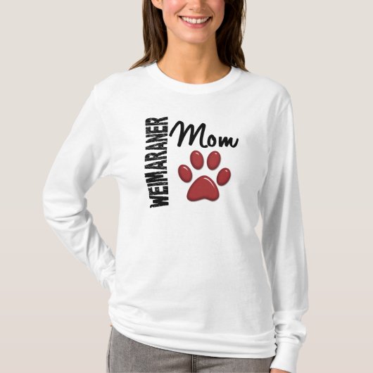 Weimaranerのお母さんの足のプリント2 Tシャツ (正面)