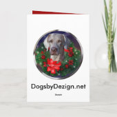 Weimaranerのクリスマスのギフト シーズンカード (裏面)