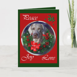 Weimaranerのクリスマスのギフト シーズンカード