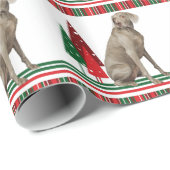 Weimaranerのクリスマスの包装紙 ラッピングペーパー (ロールコーナー)