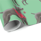 Weimaranerのクリスマスの包装紙 ラッピングペーパー (ロールコーナー)