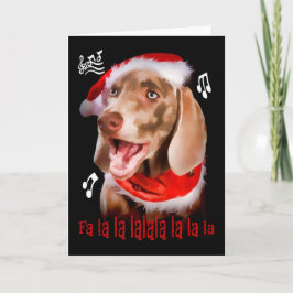Weimaranerのクリスマスカード シーズンカード