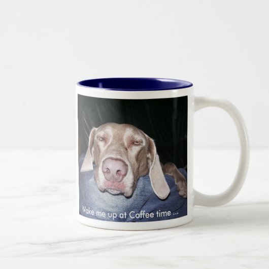 Weimaranerのコーヒー・マグ ツートーンマグカップ (右)