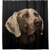 Weimaranerのポートレート シャワーカーテン (正面)