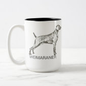 Weimaranerのマグ ツートーンマグカップ (左)