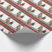 Weimaranerのレトロのクリスマスの包装紙 ラッピングペーパー (角)