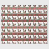 Weimaranerのレトロのクリスマスの包装紙 ラッピングペーパー (フラット)