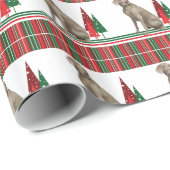 Weimaranerのレトロのクリスマスの包装紙 ラッピングペーパー (ロールコーナー)