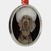Weimaranerの休日の助手 メタルオーナメント (右)