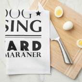 WEIMARANERの台所タオル16x24の白を恋しく思うこと キッチンタオル (四つ折り)