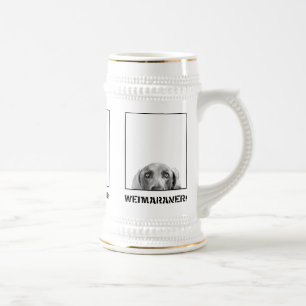 Weimaranerの国家: 箱のWeimaraner! ビールジョッキ