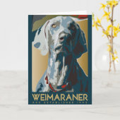 Weimaranerの国家: Weimaraner 1943年 カード (黄色い花)