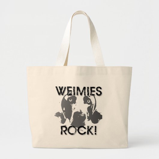 Weimaranerの国家: Weimiesの石! ラージトートバッグ (正面)