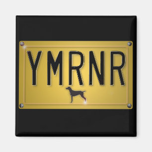Weimaranerの国家: YMRNRのナンバープレート マグネット