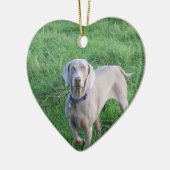 Weimaranerの恋人のオーナメント セラミックオーナメント (左)