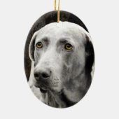 Weimaranerの感情的な目 セラミックオーナメント (裏面)