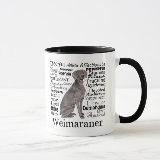 Weimaranerの特性のマグ マグカップ (右)