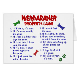 WEIMARANERの特性の法律2