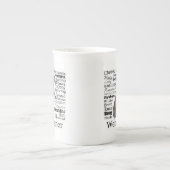 Weimaranerの特性の骨灰磁器のマグ ボーンチャイナマグカップ (正面)