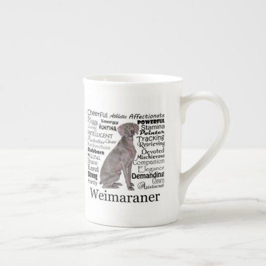Weimaranerの特性の骨灰磁器のマグ ボーンチャイナマグカップ (右)