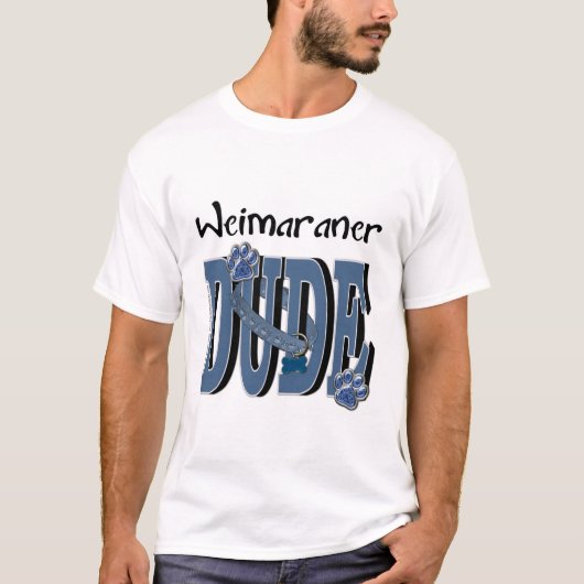 Weimaranerの男 Tシャツ (正面)