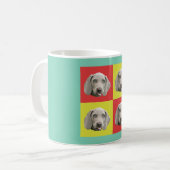 Weimaranerの間抜けなポップアート コーヒーマグカップ (正面左)