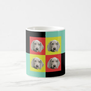 Weimaranerの間抜けなポップアート コーヒーマグカップ