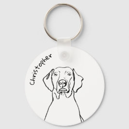 Weimaranerスタイリッシュ:あなたのテキスト、あなたのスタイル キーホルダー