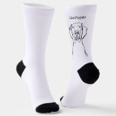 Weimaranerスタイリッシュ：あなたのテキスト、あなたのスタイル ソックス (傾斜あり)