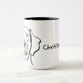 Weimaranerスタイリッシュ：あなたのテキスト、あなたのスタイル マグカップ (中央)