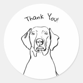 Weimaranerスタイリッシュ:あなたのテキスト、あなたのスタイル ラウンドシール