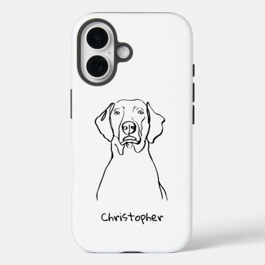 Weimaranerスタイリッシュ：あなたのテキスト、あなたのスタイル Case-Mate iPhoneケース (裏面)