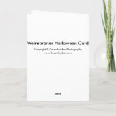 Weimaranerハロウィン カード (裏面)