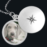 Weimaranerパーソナライズされた犬の写真と犬の名前 ロケットネックレス<br><div class="desc">Weimaraner Dog Photo and パーソナライズされた Weimaraner Dog Nameデザインには、アップロードされたWeimaraner（または任意の写真）の写真が掲載されている犬の名前や自分の文字を追加 – 私たちは"犬の名前"、犬の誕生日または通過の日が大好き。単クリックにカスタマイズ文字を追加するにはパーソナライズされた、フォントと色を変更し、独自の特別な写真を追加する。Weimaraner lovers，子供，両親，祖父母 – 誰もがZazzleのColorfulGalShopによって設計された優れた犬の形見に感謝する。下のロクリックゴと他のWeimaranerや犬のアイテムを参照してください。</div>