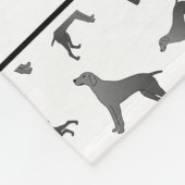 Weimaranerパーソナライズな一流の白い犬 フリースブランケット (角)