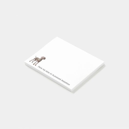 Weimaraner個人用メモ ポストイット (アングル)