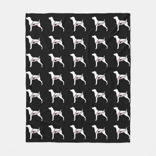 Weimaraner愛 フリースブランケット (正面)