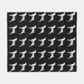 Weimaraner愛 フリースブランケット (正面(横))