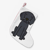 Weimaraner犬の漫画 スモールクリスマスストッキング (正面 (吊り時))