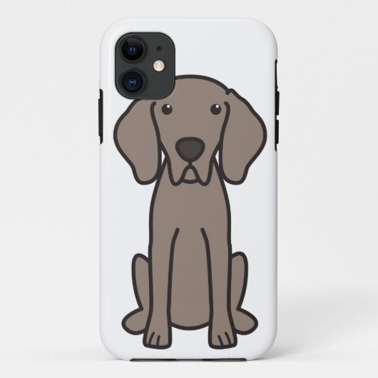 Weimaraner犬の漫画 Case-Mate iPhoneケース (裏面)