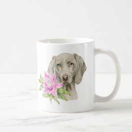 Weimaraner犬の芸術 コーヒーマグカップ