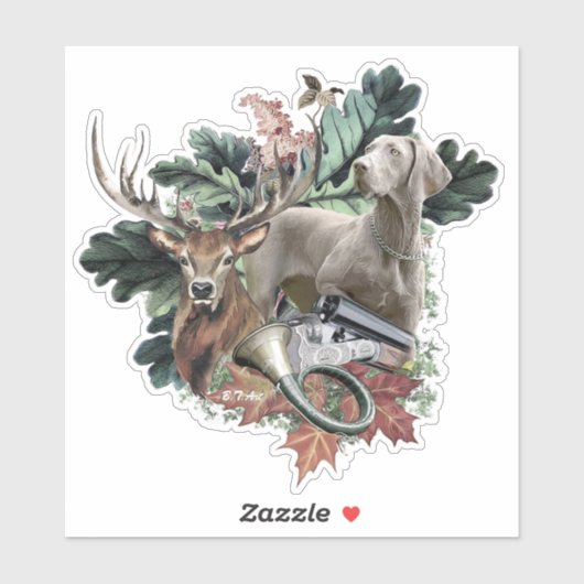  Weimaraner  シール (シート)