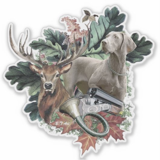  Weimaraner  シール (正面)