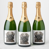 Weimaraner  スパークリングワインラベル (ボトル)