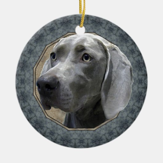 Weimaraner セラミックオーナメント (正面)