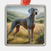 Weimaraner メタルオーナメント (正面)
